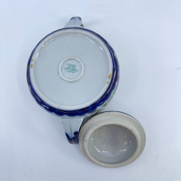 vintage nippon creamer and lidded sugar hand painted floral design gold decorati - Picture 8 of 16